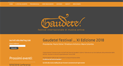 Desktop Screenshot of gaudetefestival.com